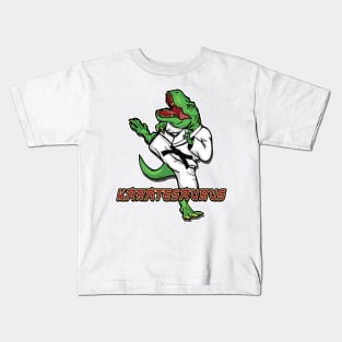 Funny Karatesaurus Trex Karate Kids T-Shirt